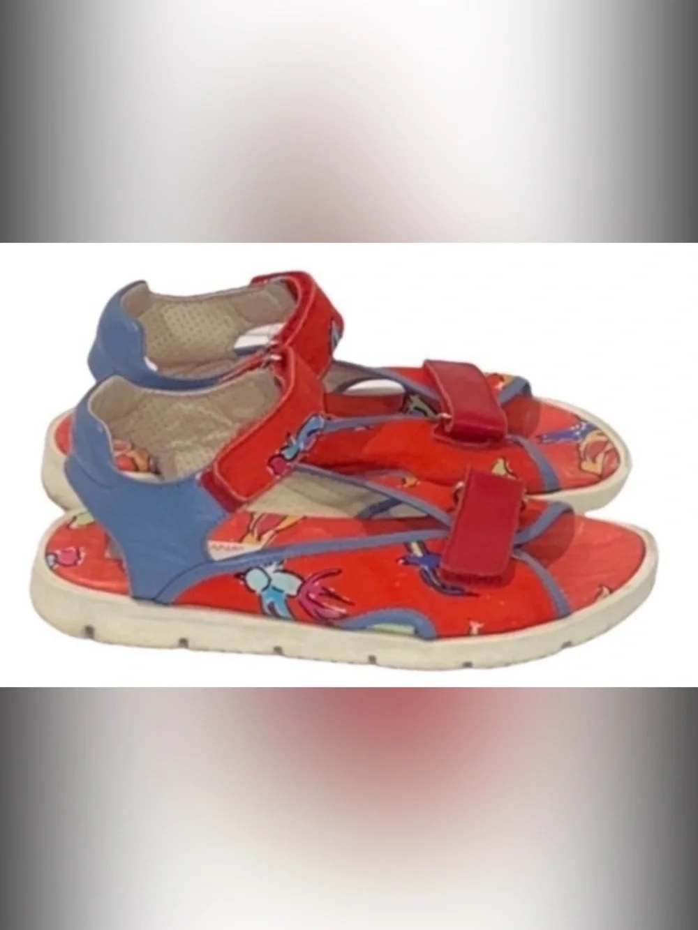 Authentic Dolce & Gabbana luxury designer leather & canvas boys sandals sz 3